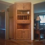 Custom Oak Corner Cabinet